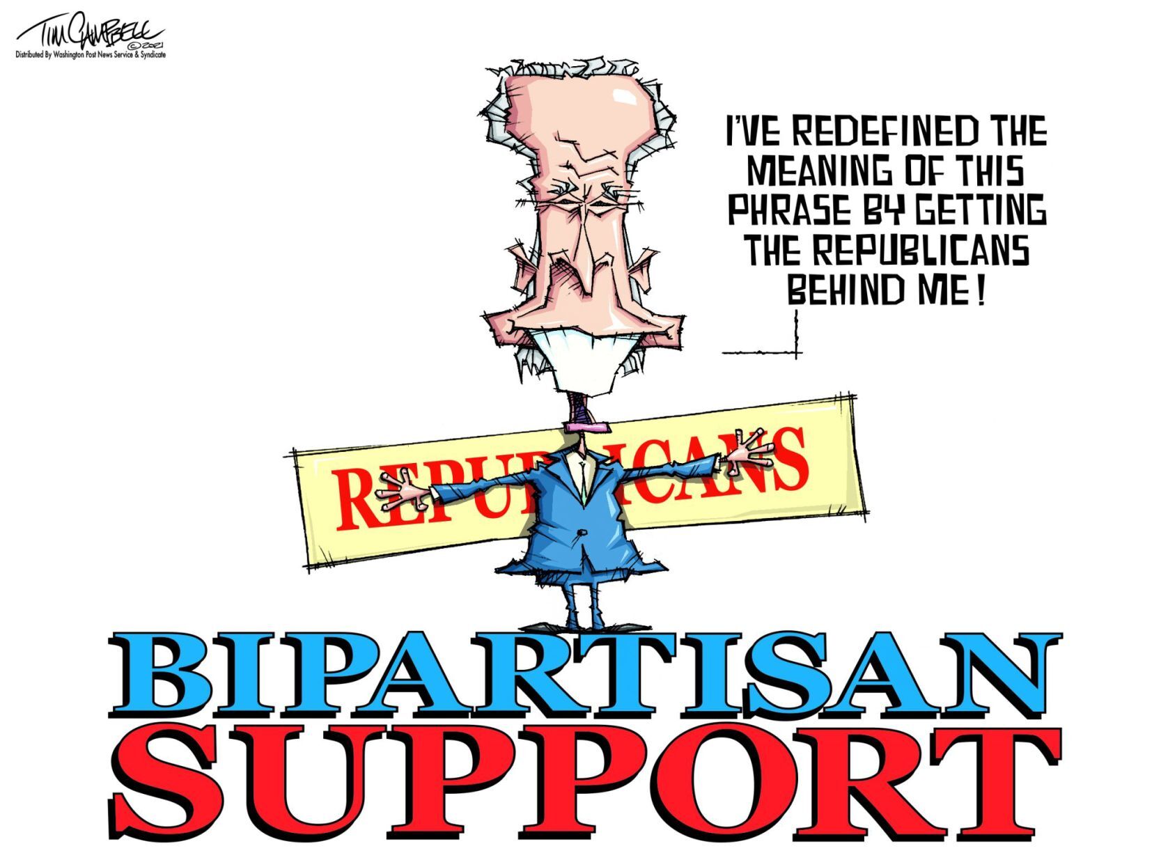 Tim Campbell cartoon